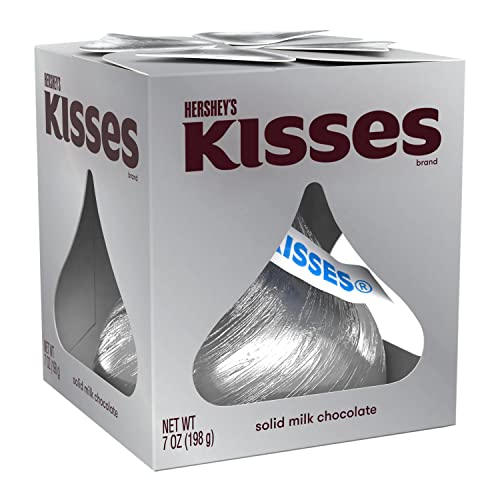 HERSHEY'S KISSES Milk Chocolate Large, Bulk, Gluten Free Candy Gift Boxes, 7 oz (6 Count)