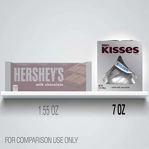 HERSHEY'S KISSES Milk Chocolate Large, Bulk, Gluten Free Candy Gift Boxes, 7 oz (6 Count)