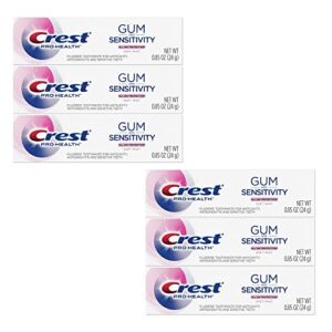 crest pro health gum and sensitivity toothpaste for sensitive teeth, soft mint, travel size 0.85 oz (24g) – pack of 6