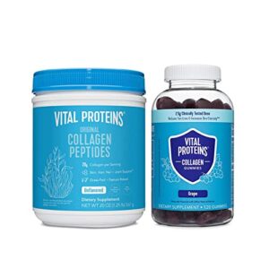 vital proteins collagen powder 20 oz + gummies 120ct*2