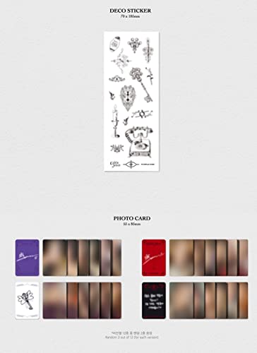 Purple Kiss - Cabin Fever - Red Version - incl. Postcard, 96pg Photobook, Lyrics Poster, Door Card, Big Photocard, Deco Sticker, Photocard + Poster