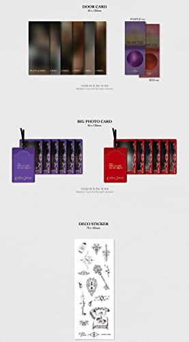 Purple Kiss - Cabin Fever - Red Version - incl. Postcard, 96pg Photobook, Lyrics Poster, Door Card, Big Photocard, Deco Sticker, Photocard + Poster