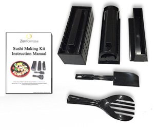 zen formosa sushi making kit, premium design for beginner with step-by-step picture instruction