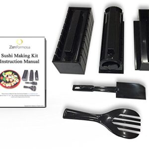 Zen Formosa Sushi Making Kit, Premium Design for Beginner with Step-By-Step Picture Instruction