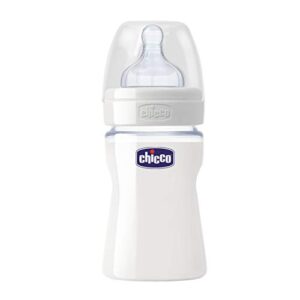 chicco baby bottle and glass wellbeing silicon unisex 150ml + 0mesi