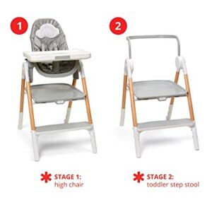 Skip Hop 2 in 1 High Chair, Convertible Sit-to-Step