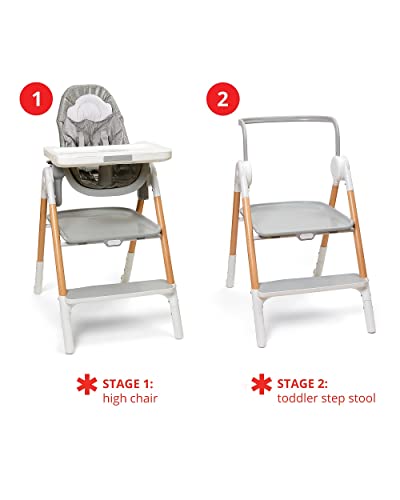 Skip Hop 2 in 1 High Chair, Convertible Sit-to-Step