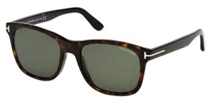 tom ford ft 0595 eric sunglasses 52n dark havana/green lens 55mm