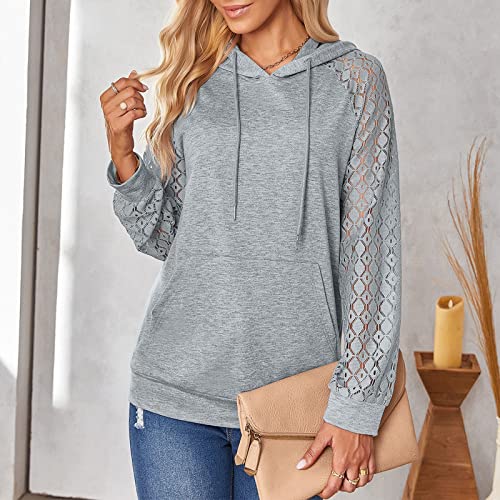 Women's Button Down Shirt Classic Long Sleeve Collared Tops Work Office Chiffon Blouse Cotton Tunic Tops to Wear with Leggings Grey