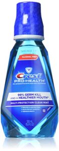 crest pro-health multi protection mouthwash | alcohol-free clean mint 16.9 fl oz (pack of 3)