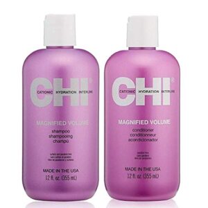 chi magnified volume shampoo & conditioner 12oz duo