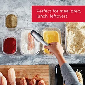 Rubbermaid Brilliance Storage 24-Piece Plastic Lids | BPA Free, Leak Proof Food Container, Clear & Brilliance Food Storage Container, BPA free Plastic, Medium, 3.2 Cup, 5 Pack, Clear