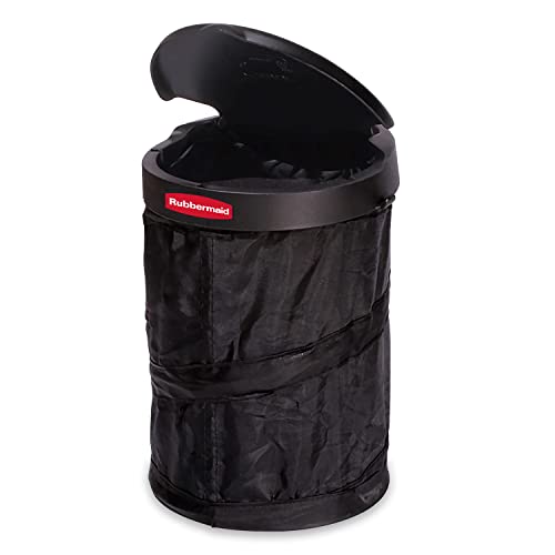 Rubbermaid Automotive Pop Up Trash Can with Flip Top Lid: Hanging Car Garbage Bin/Waste Basket Organizer Caddy