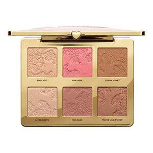 natural face highlight, blush, and bronzing veil face palette