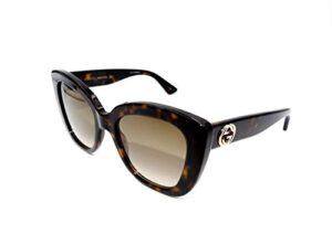 gucci gg0327s – 002 sunglasses tortoise w/brown lens 52mm