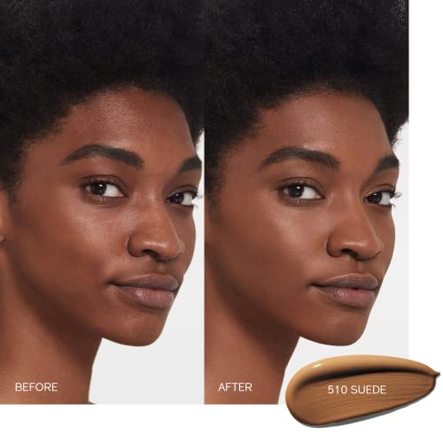 Shiseido Synchro Skin Self-Refreshing Foundation SPF 30, 510 Suede - Medium, Buildable Coverage + 24-Hour Wear - Waterproof & Transfer Resistant - Non-Comedogenic