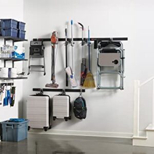 Rubbermaid 15-Piece FastTrack Garage Wall-Mounted Storage Kit, 4 Rails and 11 Hooks, for Home/House/Tool/Sports/Equipment/Utility Purposes