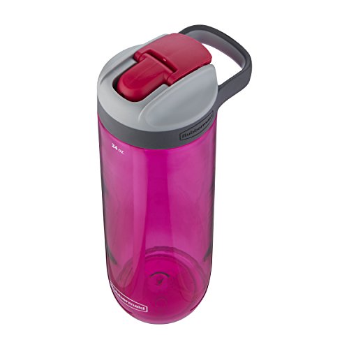 Rubbermaid Leak-Proof Sip Water Bottle, 24 oz, Tart Pink