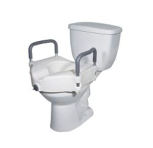 drive devilbiss healthcare rtl12027ra elevated raised toilet seat with removable padded arms