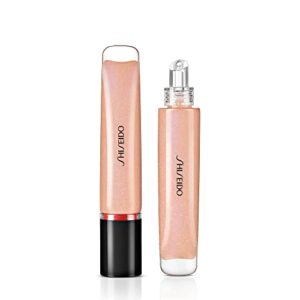 shiseido shimmer gelgloss, toki nude 02 – high-shine lip gloss for mirror-like crystalline finish – 12-hour hydration – weightless & non-sticky