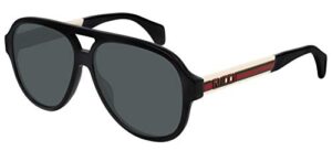 sunglasses gucci gg 0463 s- 002 black/grey white, 58-13-150