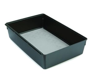 rubbermaid no-slip interlocking drawer organizer, 6-in. x 9-in., black with gray base (1994534)