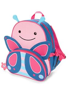 skip hop toddler backpack, zoo preschool ages 3-4, butterfly