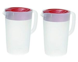 rubbermaid 1 gallon servin’ saver pitcher (set of 2), 1, red