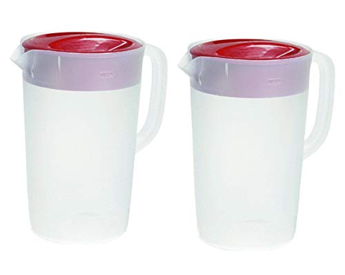 Rubbermaid 1 Gallon Servin' Saver Pitcher (Set of 2), 1, Red