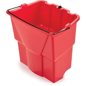 rubbermaid commercial products fg9c7400red dirty water bucket for wavebrake 2.0 35 qt. mop bucket system, 18-quart capacity, red, (2064907)