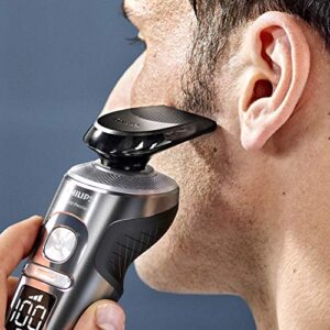 Philips Norelco Shaver 9000 Prestige, Rechargeable Wet or Dry Electric Shaver with Trimmer Attachment and Premium Case, SP9820/87