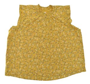 old navy women’s smocked neck blouse (yellow floral) (xx-large)