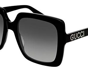 Gucci Women's Acetate Square Sunglasses, Black/Grey, One Size