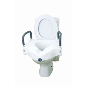 drive devilbiss healthcare elevated ‘2 in 1’ toilet seat with removable arms