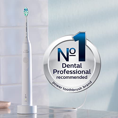 Philips Sonicare 4100 Power Toothbrush, Rechargeable Electric Toothbrush with Pressure Sensor, White HX3681/23