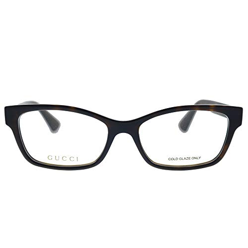 Gucci GG 0635O 005 Havana Plastic Rectangle Eyeglasses 53mm