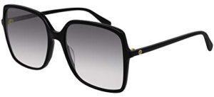 gucci gg0544s 001 black gg0544s square sunglasses lens category 2 size 57mm