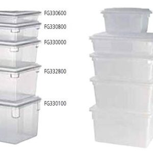 Rubbermaid Commercial Products Food Storage Box/Tote for Restaurant/Kitchen/Cafeteria, 2.75 Gallon, White (FG369000WHT)