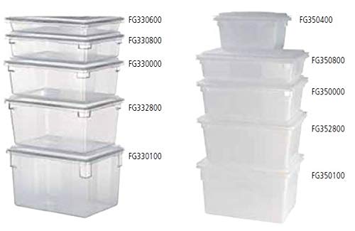 Rubbermaid Commercial Products Food Storage Box/Tote for Restaurant/Kitchen/Cafeteria, 2.75 Gallon, White (FG369000WHT)