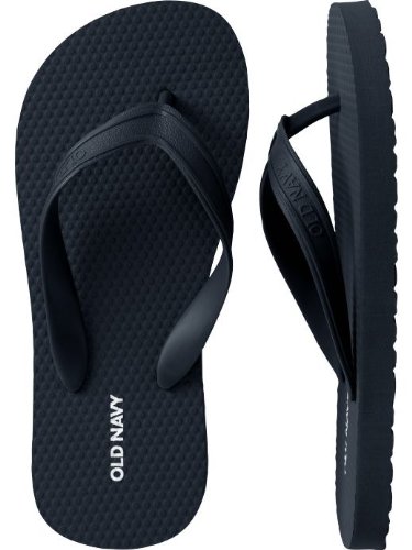 Old Navy Boys Classic Flip Flops 10/11-Dark sea blue