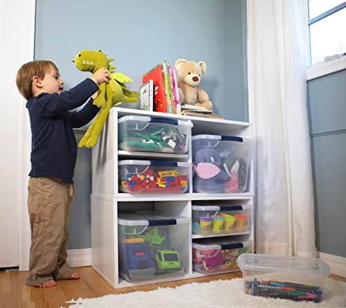 Rubbermaid Cleverstore Clear Variety Pack, Clear Plastic Storage Bins with Built-In Handles to Maximize Storage, Great for Large and Small Items, 16pk