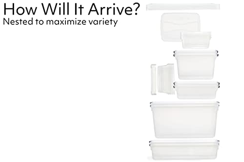 Rubbermaid Cleverstore Clear Variety Pack, Clear Plastic Storage Bins with Built-In Handles to Maximize Storage, Great for Large and Small Items, 16pk