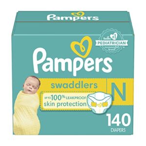 pampers swaddlers newborn diaper size 0 140 count