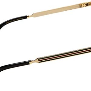 Gucci Design Sunglasses GG0077SK 001 Black Frame Gold Frame With Grey Lens