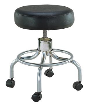 Drive DeVilbiss Healthcare 13034 Revolving Adjustable Height Stool, Black