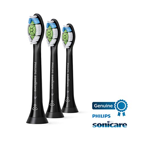 Philips Sonicare Genuine W DiamondClean Replacement Toothbrush Heads, 3 Brush Heads, Black, HX6063/95