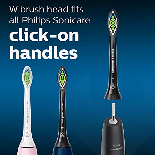 Philips Sonicare Genuine W DiamondClean Replacement Toothbrush Heads, 3 Brush Heads, Black, HX6063/95