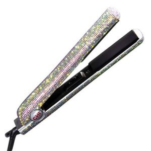 chi the sparkler 1″ lava ceramic hairstyling iron special edition, hair straightener, silver