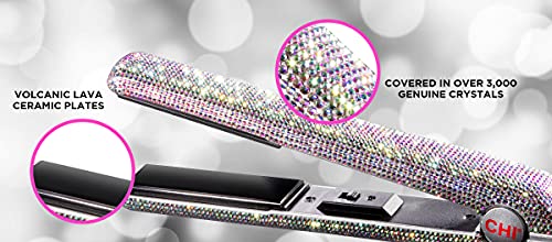 CHI The Sparkler 1" Lava Ceramic Hairstyling Iron Special Edition, Hair Straightener, Silver