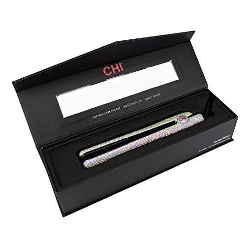 CHI The Sparkler 1" Lava Ceramic Hairstyling Iron Special Edition, Hair Straightener, Silver